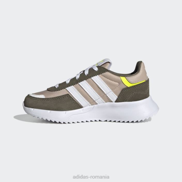 Adidas pantofi retropy f2 taupe adidas copii taupe/alb/măsliniu 2JBN18246