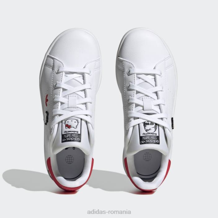 Adidas pantofi roșii stan smith fierbinți copii alb/negru/rosu 2JBN11161