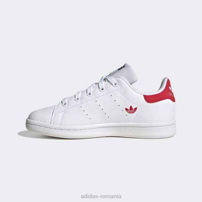 Adidas pantofi roșii stan smith fierbinți copii alb/negru/rosu 2JBN11161
