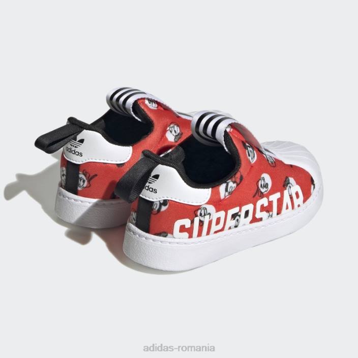 Adidas pantofi roșii superstar 360 x copii roșu/alb/negru 2JBN17986