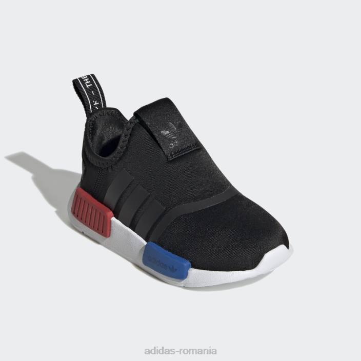 Adidas pantofi scarlet nmd 360 eleganti copii negru/alb/stacojiu 2JBN11053