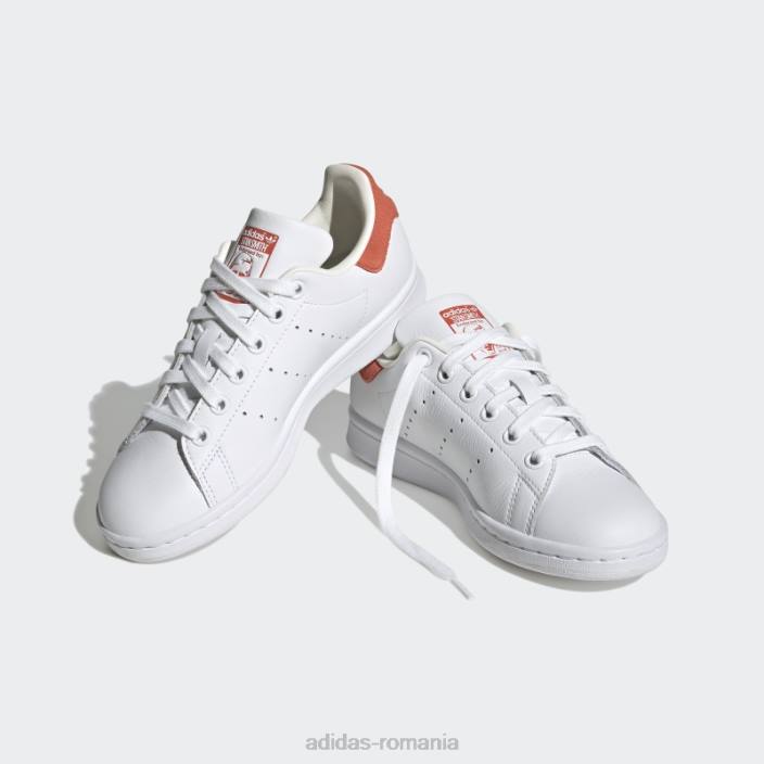 Adidas pantofi stan red smith copii alb roșu 2JBN17984
