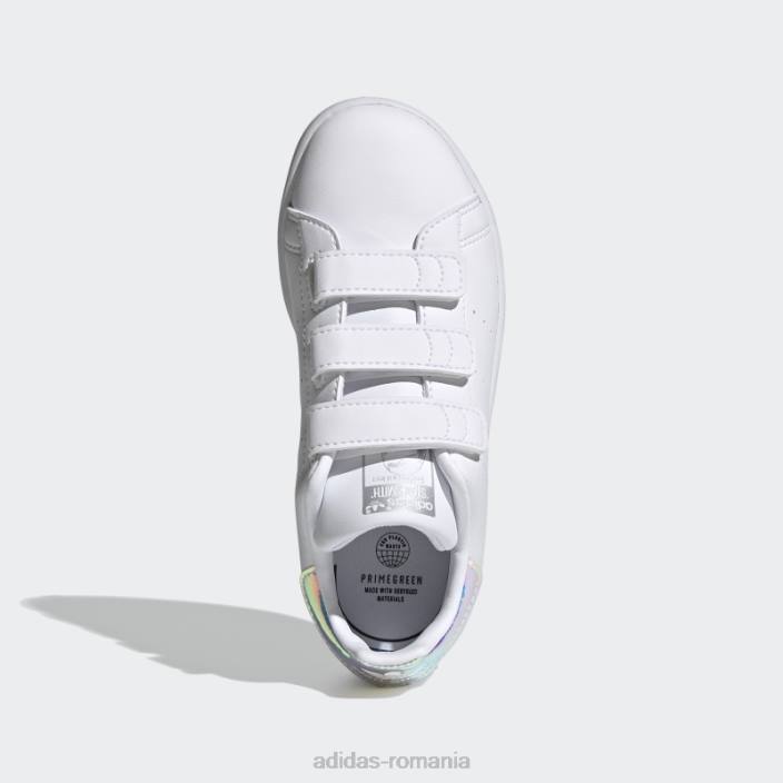 Adidas pantofi stan smith argintii copii alb/argintiu 2JBN17900