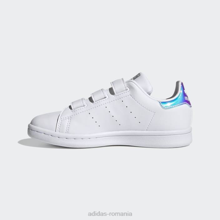 Adidas pantofi stan smith argintii copii alb/argintiu 2JBN17900