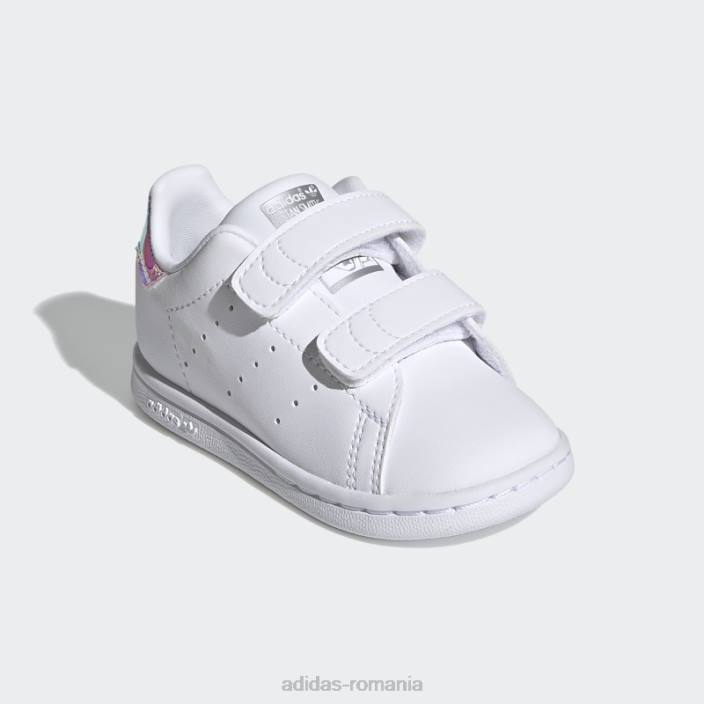 Adidas pantofi stan smith argintii fierbinți copii alb/argintiu 2JBN3493