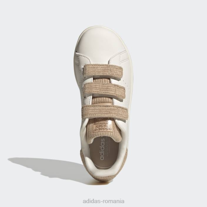 Adidas pantofi stan smith bej copii alb/bej 2JBN11550