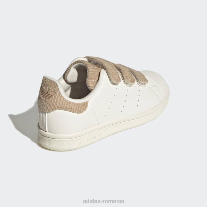 Adidas pantofi stan smith bej copii alb/bej 2JBN11550