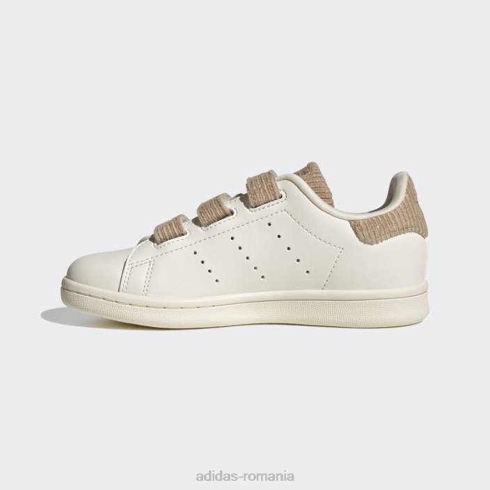 Adidas pantofi stan smith bej copii alb/bej 2JBN11550