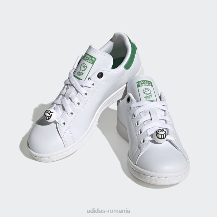 Adidas pantofi stan smith eleganti negri copii alb negru 2JBN11333
