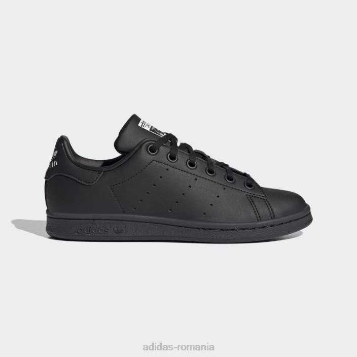 Adidas pantofi stan smith fierbinți albi copii alb negru 2JBN11180