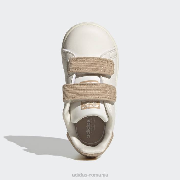 Adidas pantofi stan smith fierbinți bej copii alb/bej 2JBN18250