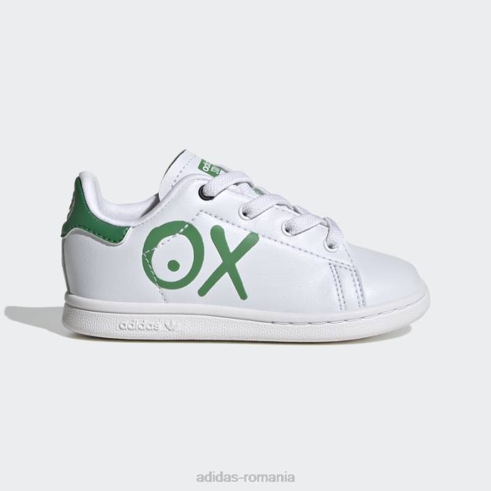 Adidas pantofi stan smith fierbinți negri copii alb negru 2JBN18001