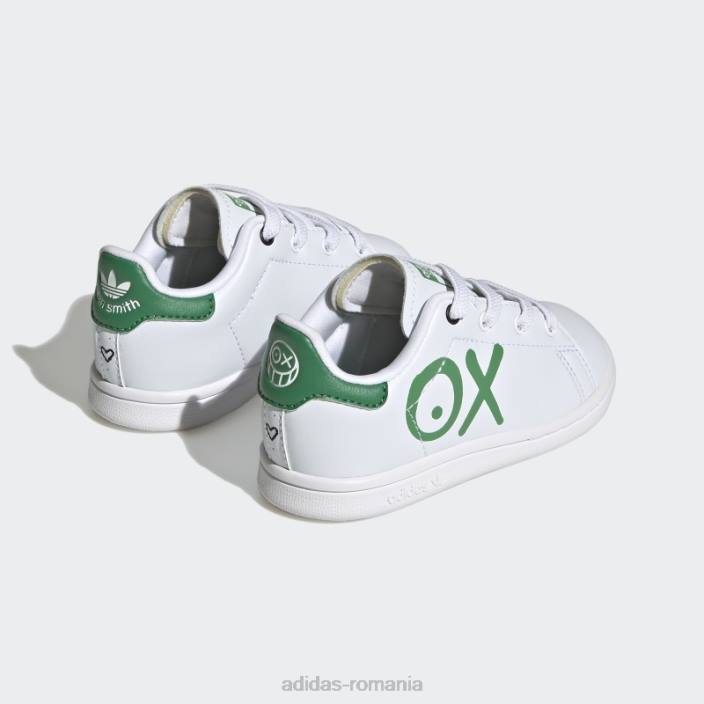 Adidas pantofi stan smith fierbinți negri copii alb negru 2JBN18001