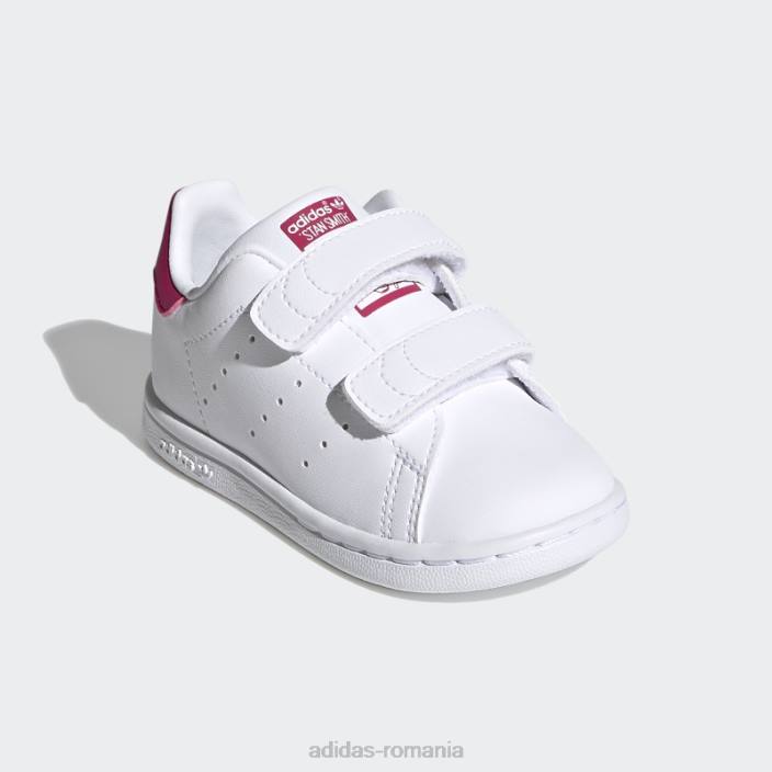 Adidas pantofi stan smith fierbinți roz îndrăzneț copii alb/roz intens 2JBN17871