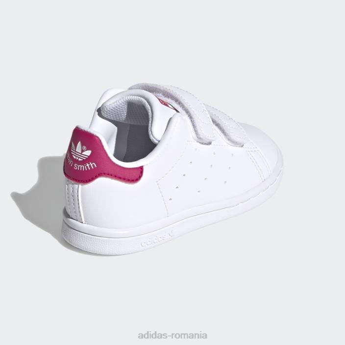 Adidas pantofi stan smith fierbinți roz îndrăzneț copii alb/roz intens 2JBN17871
