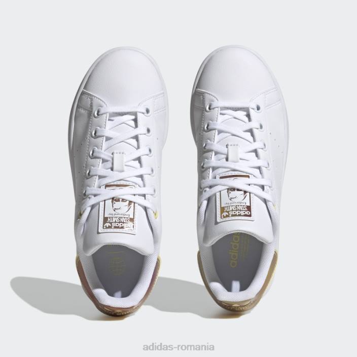 Adidas pantofi stan smith galbeni copii alb/galben 2JBN18010