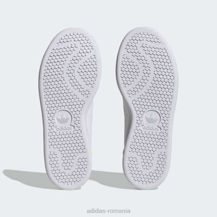 Adidas pantofi stan smith galbeni copii alb/galben 2JBN18010