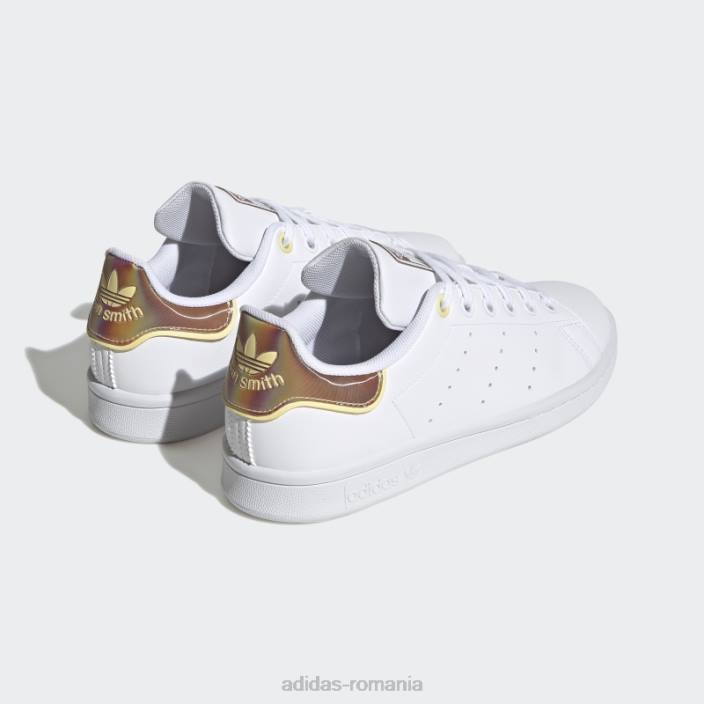 Adidas pantofi stan smith galbeni copii alb/galben 2JBN18010