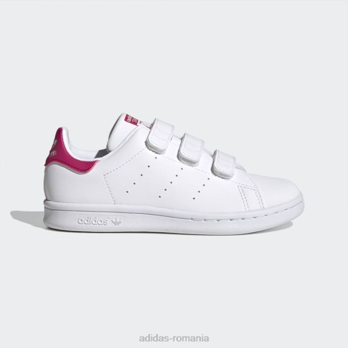 Adidas pantofi stan smith îndrăzneț roz elegant copii alb/roz intens 2JBN19114