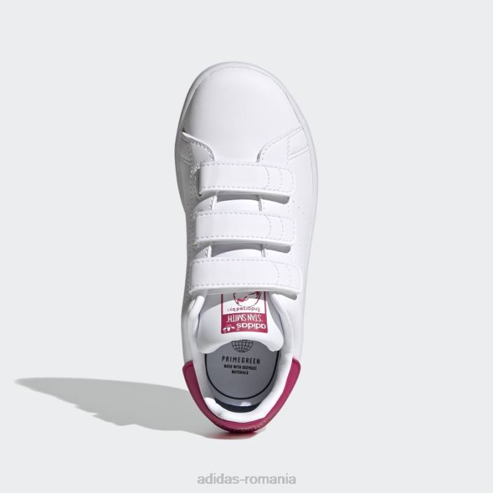 Adidas pantofi stan smith îndrăzneț roz elegant copii alb/roz intens 2JBN19114