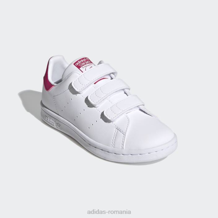 Adidas pantofi stan smith îndrăzneț roz elegant copii alb/roz intens 2JBN19114