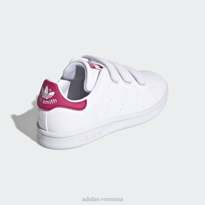 Adidas pantofi stan smith îndrăzneț roz elegant copii alb/roz intens 2JBN19114