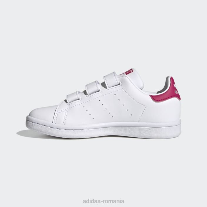 Adidas pantofi stan smith îndrăzneț roz elegant copii alb/roz intens 2JBN19114