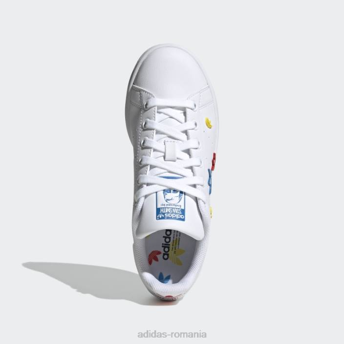 Adidas pantofi stan smith roșii copii alb/rosu/albastru 2JBN18258