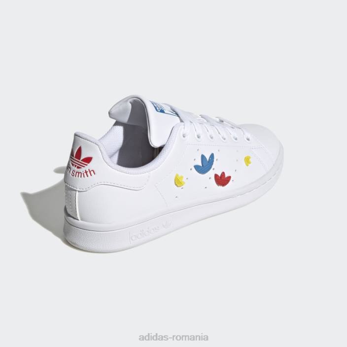 Adidas pantofi stan smith roșii copii alb/rosu/albastru 2JBN18258