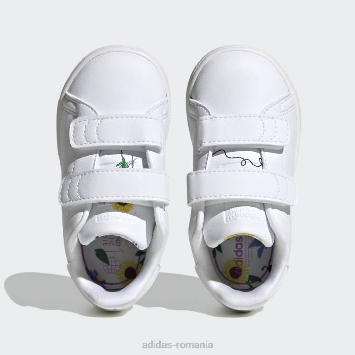 Adidas pantofi stan smith violet șoc fierbinte copii alb/verde/mov de șoc 2JBN17931