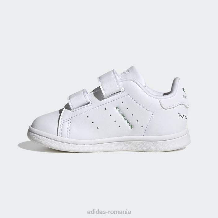 Adidas pantofi stan smith violet șoc fierbinte copii alb/verde/mov de șoc 2JBN17931