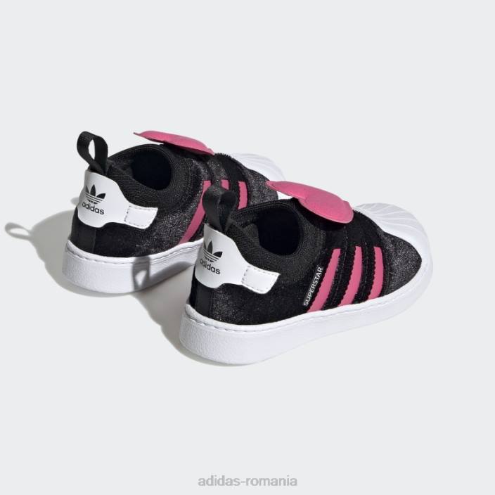 Adidas pantofi superstar 360 2.0 negri copii negru/magenta/alb 2JBN17917