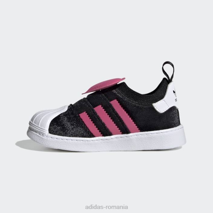Adidas pantofi superstar 360 2.0 negri copii negru/magenta/alb 2JBN17917