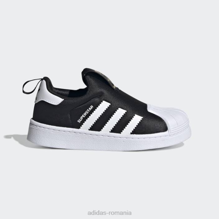 Adidas pantofi superstar 360 aurii metalici copii negru/alb/auriu metalic 2JBN3542