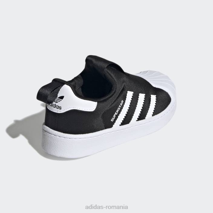 Adidas pantofi superstar 360 aurii metalici copii negru/alb/auriu metalic 2JBN3542