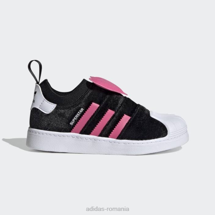 Adidas pantofi superstar alb de modă 360 2.0 copii negru/magenta/alb 2JBN18230