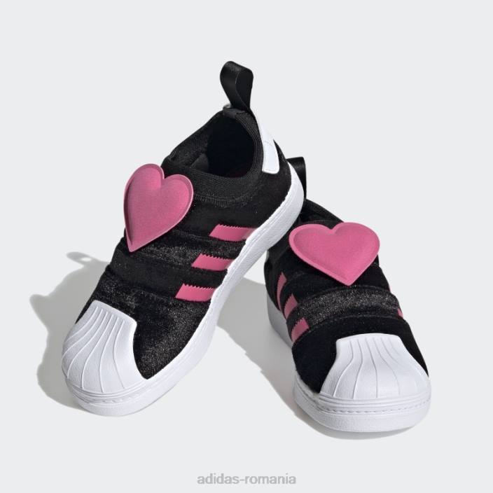 Adidas pantofi superstar alb de modă 360 2.0 copii negru/magenta/alb 2JBN18230