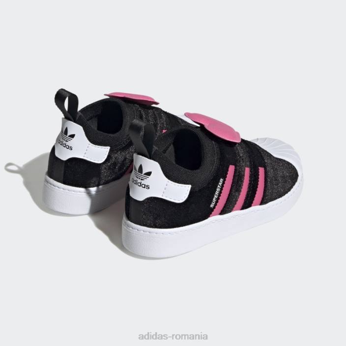 Adidas pantofi superstar alb de modă 360 2.0 copii negru/magenta/alb 2JBN18230