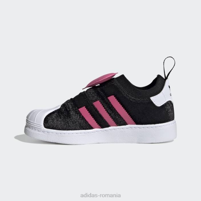 Adidas pantofi superstar alb de modă 360 2.0 copii negru/magenta/alb 2JBN18230