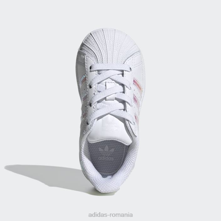 Adidas pantofi superstar albi de moda adidas copii alb 2JBN17925