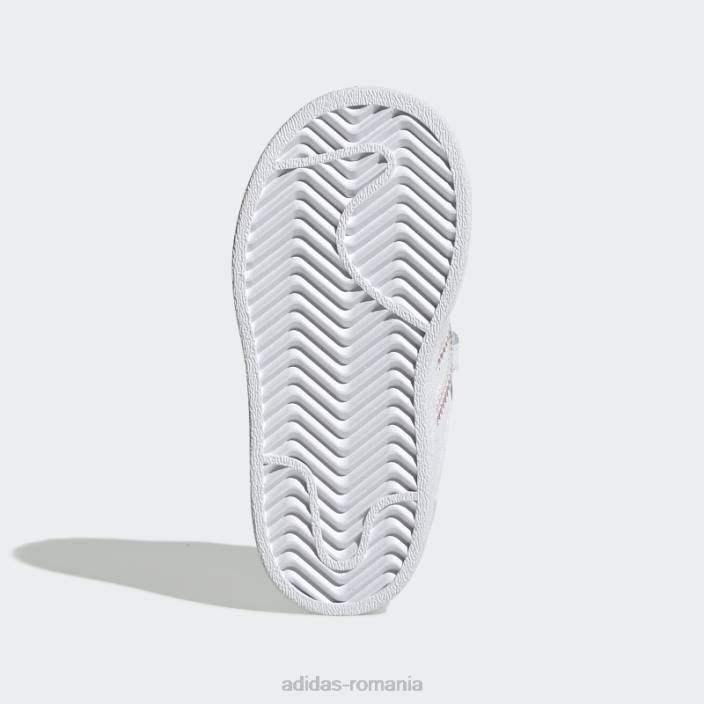 Adidas pantofi superstar albi fierbinți copii alb 2JBN17830