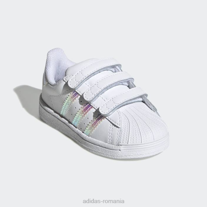 Adidas pantofi superstar albi fierbinți copii alb 2JBN17830