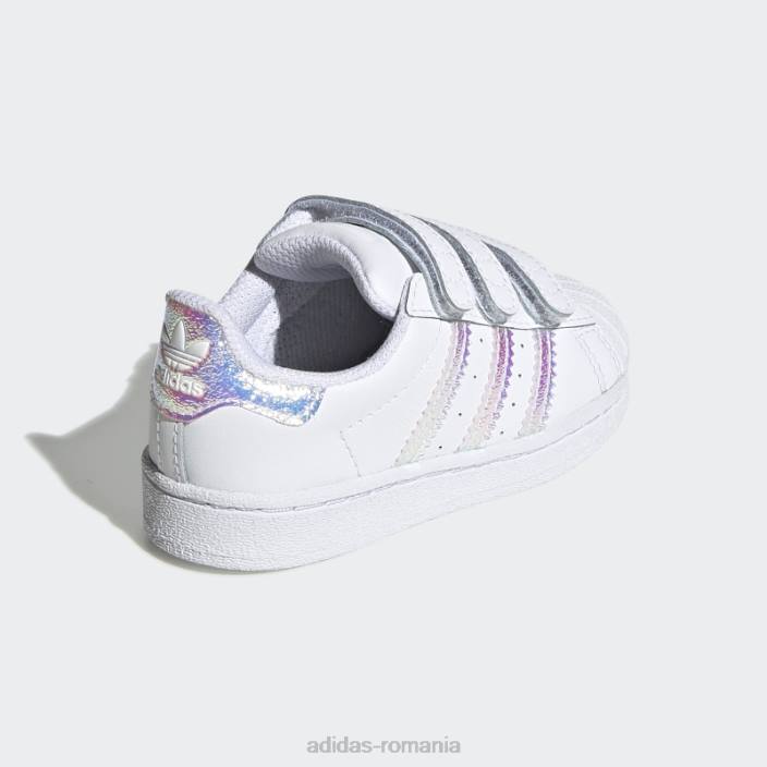 Adidas pantofi superstar albi fierbinți copii alb 2JBN17830