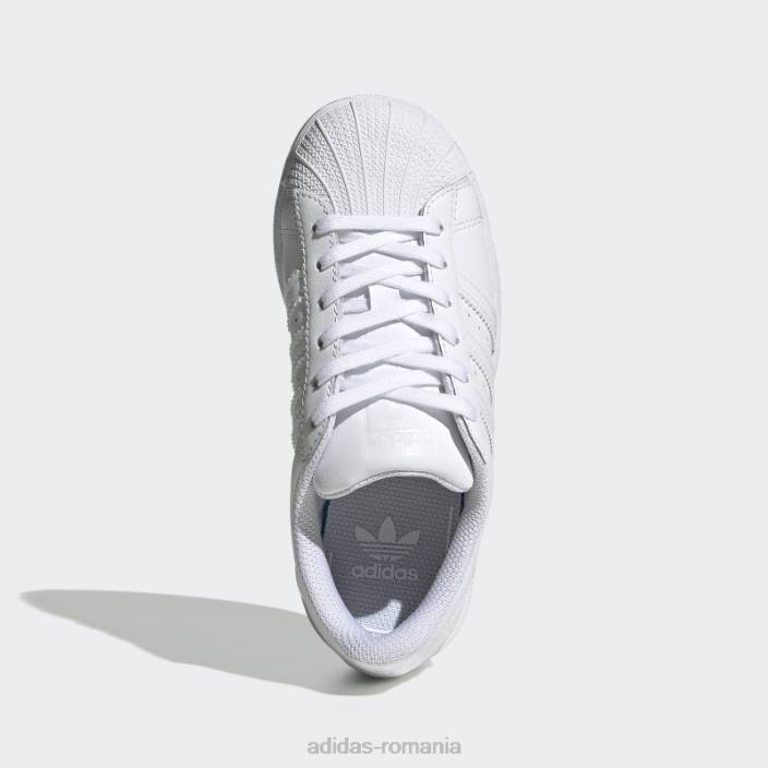 Adidas pantofi superstar albi fierbinți copii alb 2JBN17949