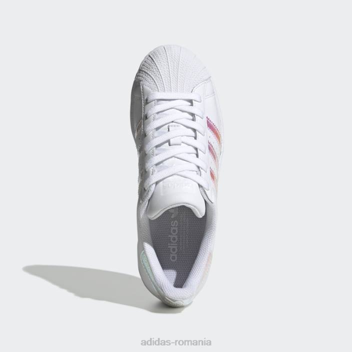 Adidas pantofi superstar albi fierbinți copii alb 2JBN3556