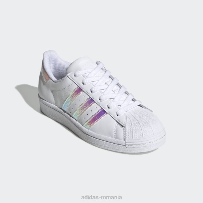 Adidas pantofi superstar albi fierbinți copii alb 2JBN3556