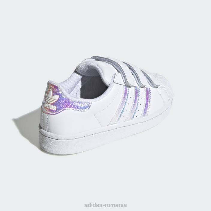 Adidas pantofi superstar albi la modă copii alb 2JBN17791