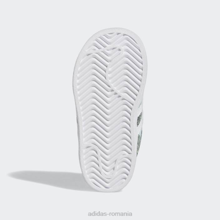 Adidas pantofi superstar cu imprimeu bani jeremy scott albi copii alb/auriu metalic 2JBN17978