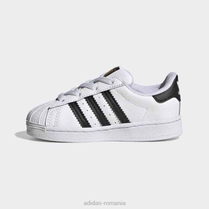 Adidas pantofi superstar eleganti negri originali copii alb negru 2JBN17835