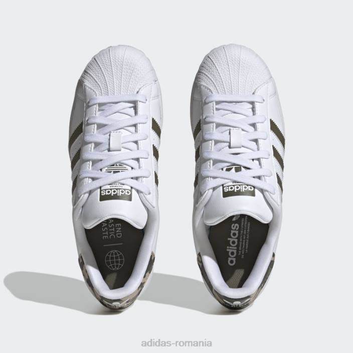 Adidas pantofi superstar fashion olive copii alb/măsliniu 2JBN17987
